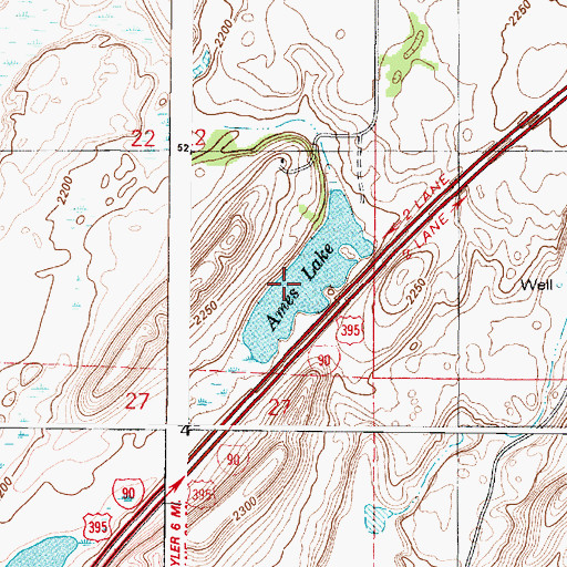 Topographic Map of Ames Lake, WA