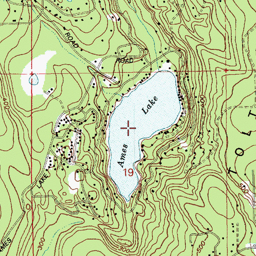 Topographic Map of Ames Lake, WA