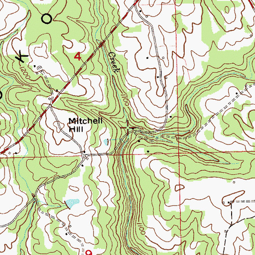 Topographic Map of Indian Creek, AL
