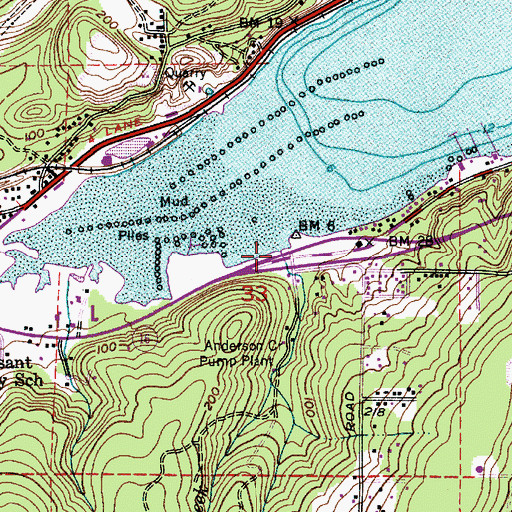 Topographic Map of Anderson Creek, WA