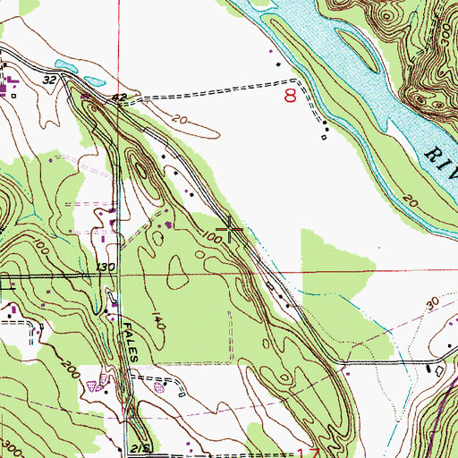 Topographic Map of Anderson Creek, WA