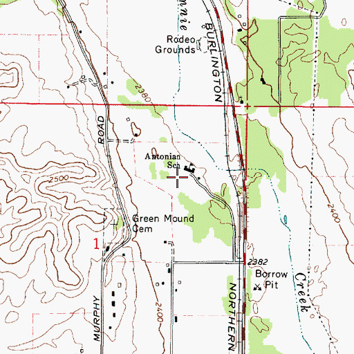 Topographic Map of Antonian School, WA