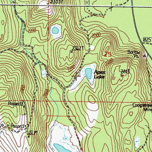 Topographic Map of Apex Lake, WA