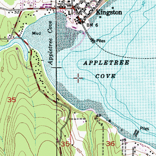 Topographic Map of Appletree Cove, WA
