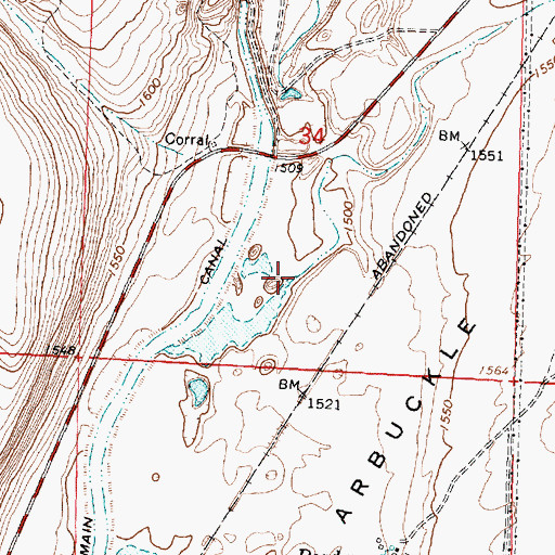 Topographic Map of Arbuckle Draw, WA