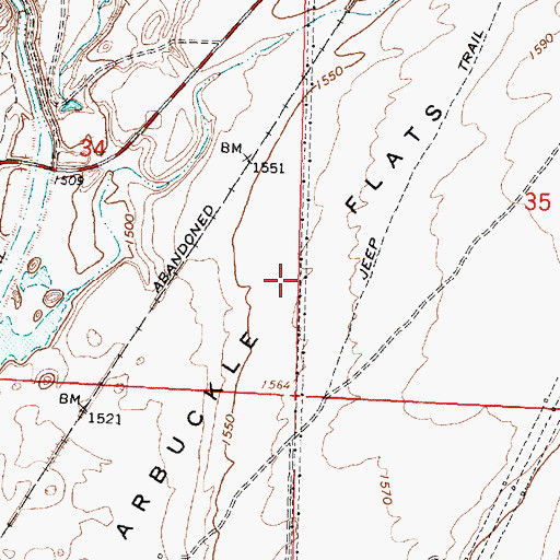 Topographic Map of Arbuckle Flats, WA