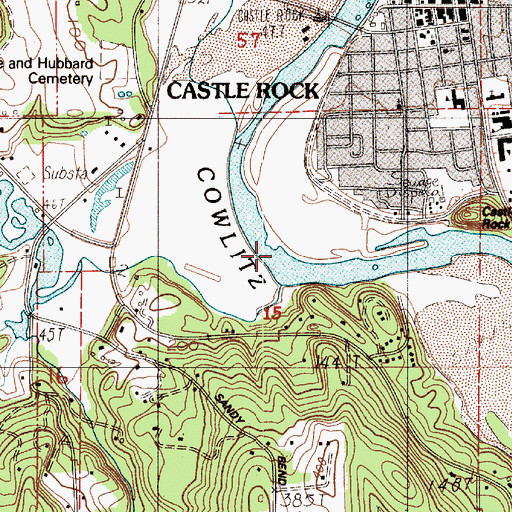 Topographic Map of Arkansas Creek, WA
