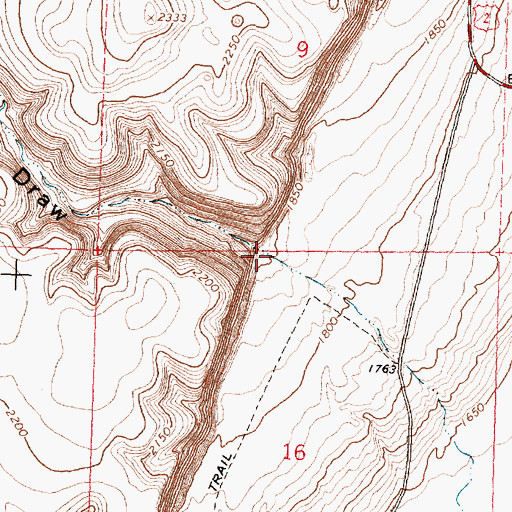 Topographic Map of Armour Draw, WA