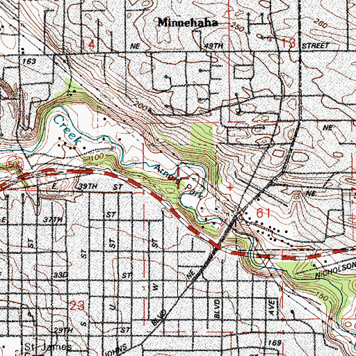 Topographic Map of Arnold Park, WA
