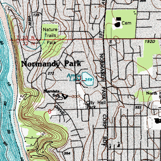 Topographic Map of Arrow Lake, WA