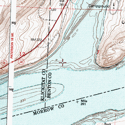 Topographic Map of Artesian Coulee, WA
