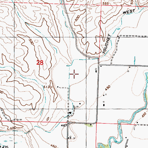 Topographic Map of Ash Hollow, WA
