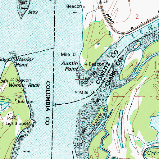 Topographic Map of Austin Point, WA
