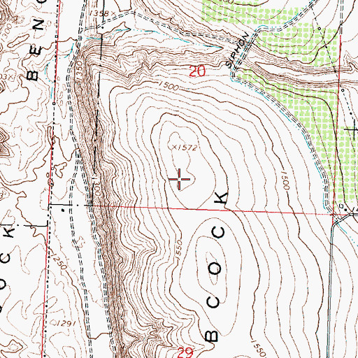 Topographic Map of Babcock Ridge, WA