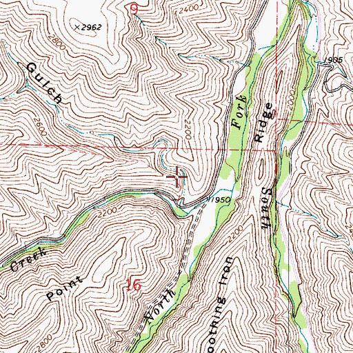 Topographic Map of Bachelor Gulch, WA