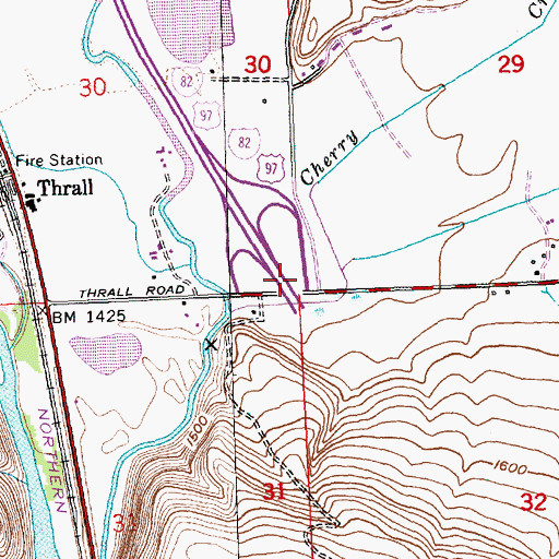 Topographic Map of Badger Creek, WA