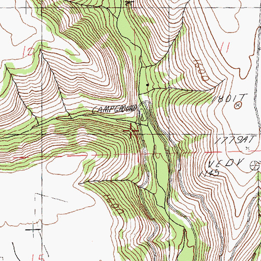 Topographic Map of Badger Gulch, WA