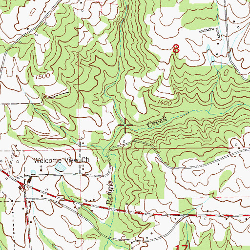 Topographic Map of Keith Hollow, AL