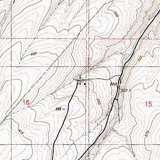 Topographic Map of Baker Farm, WA