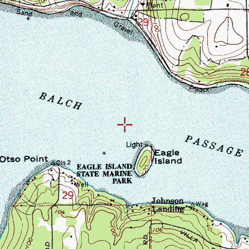 Topographic Map of Balch Passage, WA