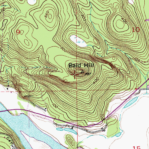 Topographic Map of Bald Hill, WA