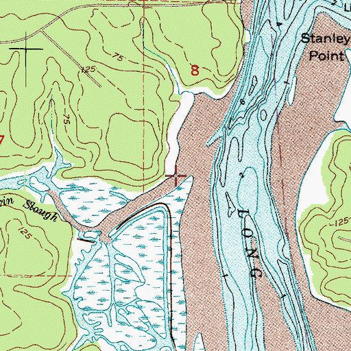 Topographic Map of Baldwin Slough, WA