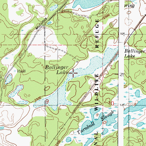 Topographic Map of Ballinger Lake, WA