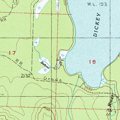 Topographic Map of Barbour Creek, WA
