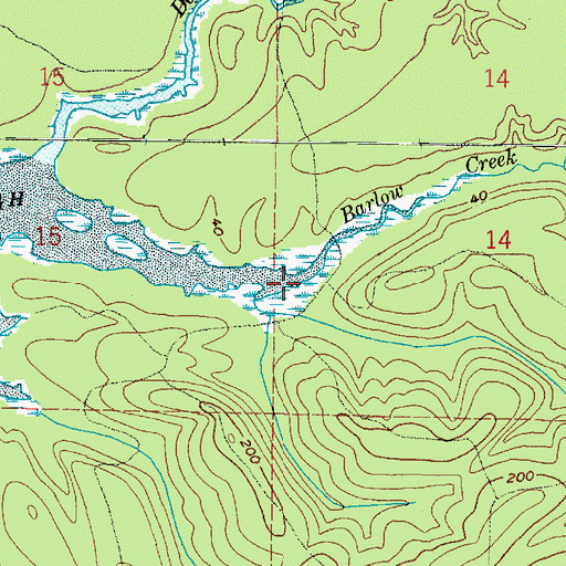 Topographic Map of Barlow Creek, WA