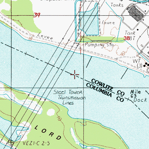 Topographic Map of Barlow Point Channel, WA