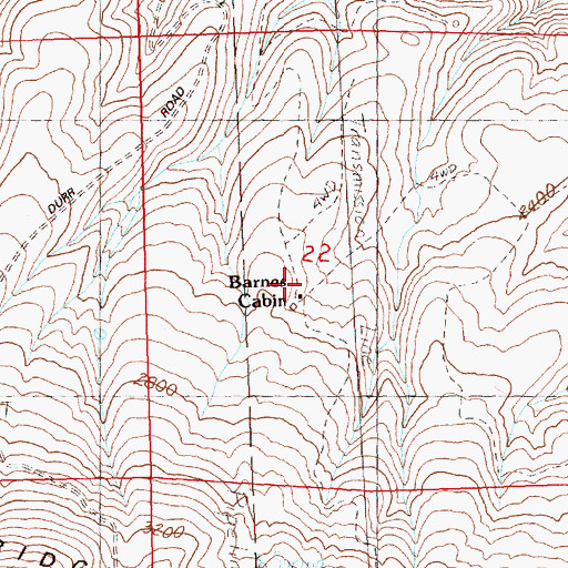 Topographic Map of Barnes Cabin, WA