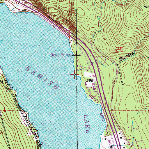 Topographic Map of Barnes Creek, WA
