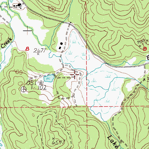 Topographic Map of Barney Creek, WA