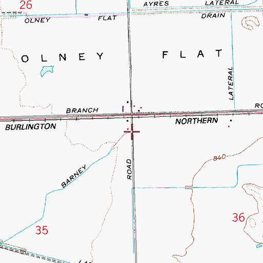 Topographic Map of Barney Pacific Lateral, WA