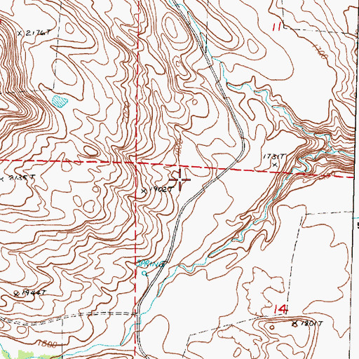 Topographic Map of Barry School, WA