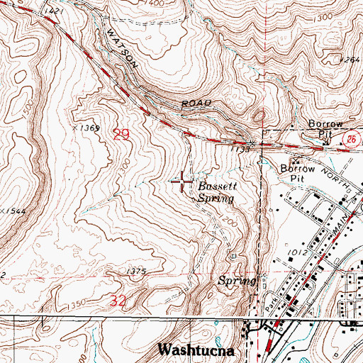 Topographic Map of Bassett Spring, WA