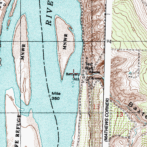 Topographic Map of Baxter Canyon, WA