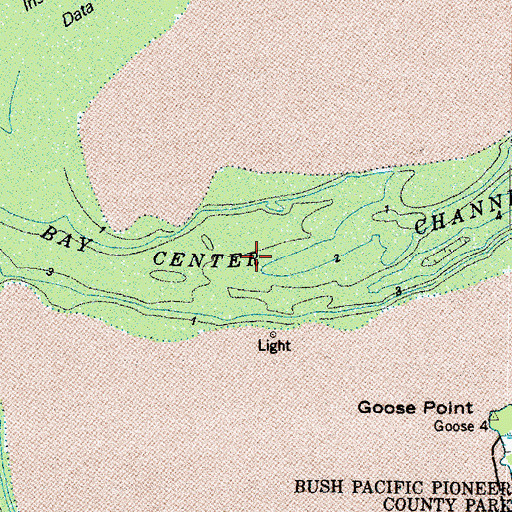 Topographic Map of Bay Center Channel, WA