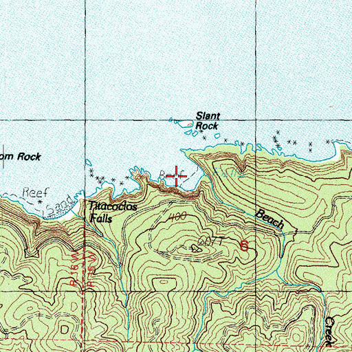 Topographic Map of Beach Creek, WA