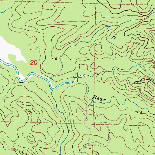 Topographic Map of Bear Branch, WA