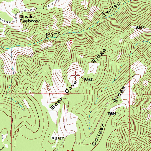 Topographic Map of Bear Cave Ridge, WA
