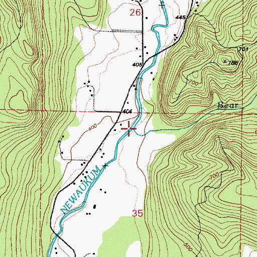 Topographic Map of Bear Creek, WA