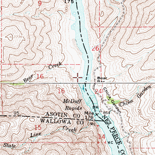 Topographic Map of Bear Creek, WA