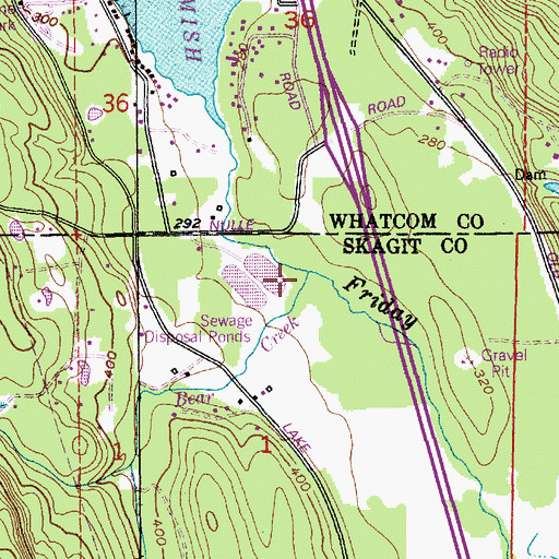 Topographic Map of Bear Creek, WA