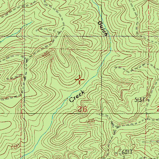 Topographic Map of Bear Gulch, WA