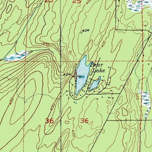 Topographic Map of Bear Lake, WA