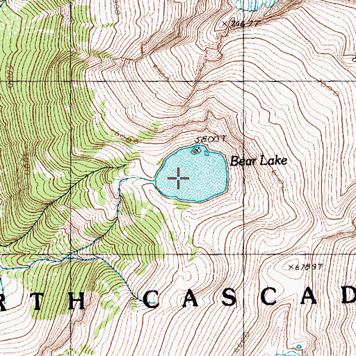 Topographic Map of Bear Lake, WA