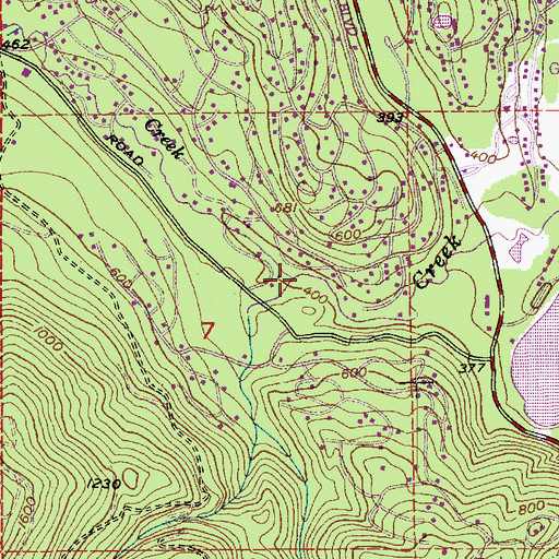 Topographic Map of Beaver Creek, WA