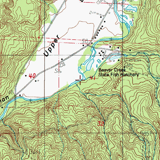 Topographic Map of Beaver Creek, WA