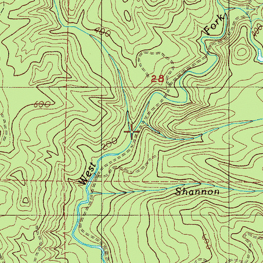 Topographic Map of Beaver Creek, WA